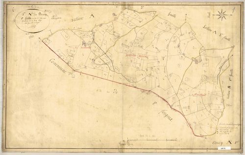 Section A dite du Bourg, feuille n°1 (parcelles 1-214).