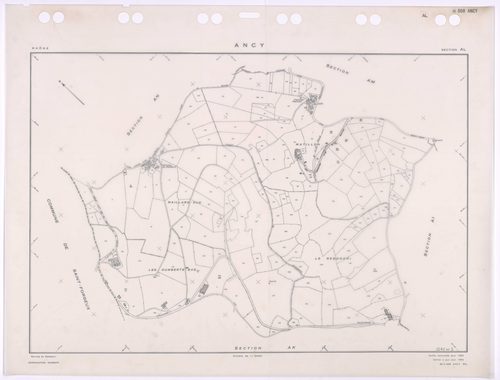 Section AL. Cadastre renouvelé pour 1965. Edition à jour pour 1983.