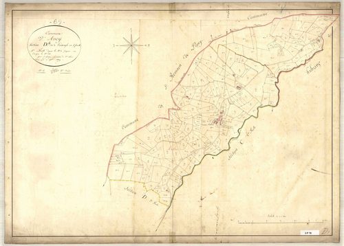 Section D dite de Trésongle, feuille n°1 (parcelles 1-261).