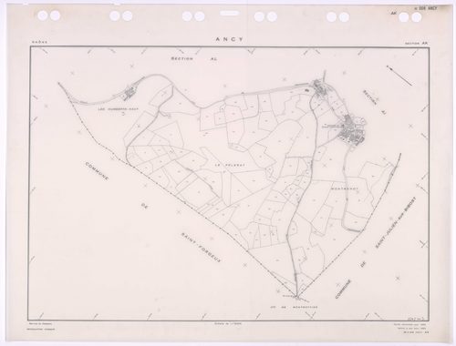 Section AK. Cadastre renouvelé pour 1965. Edition à jour pour 1983.