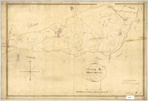 Section B dite de Montmenot, feuille n°2 (parcelles 437-663).