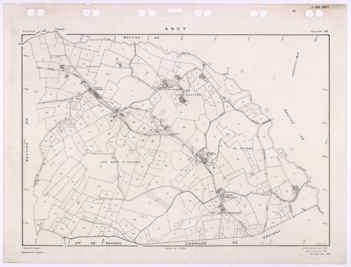 Section AE. Cadastre renouvelé pour 1965. Edition à jour pour 1983.