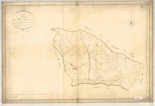 Section D dite de Trésongle, feuille n°2 (parcelles 262-456).