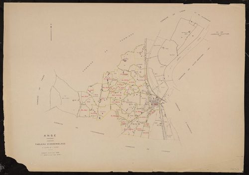 Tableau d'assemblage (TA). Cadastre révisé pour 1936. 3e édition à jour pour 1978.