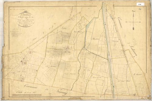 Section B dite du Biez, feuille unique (parcelles 1-538).