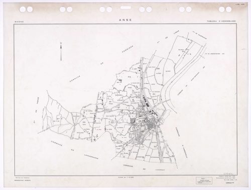 Tableau d'assemblage (TA). Cadastre révisé pour 1936, remaniement partiel pour 1986.