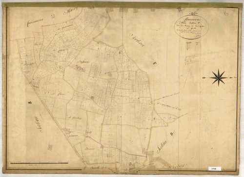 Section C dite du Bourg, feuille n°2 (parcelles 748-1303).
