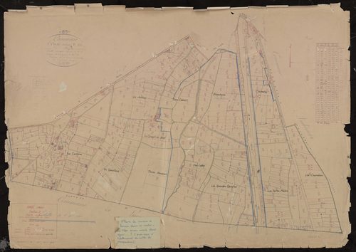 Section B feuille unique (ancienne feuille unique dite du Bief). Plan révisé pour 1935.