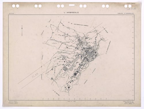 Tableau d'assemblage (TA). Renouvellée pour 1951. Edition à jour pour 1985. Feuille remaniée pour 1996.