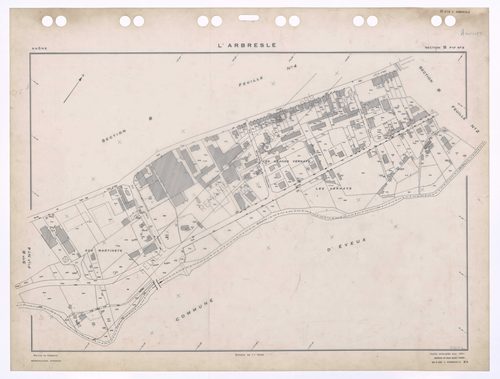 Section B : feuille n°3. Feuille renouvellée pour 1951. Edition à jour pour 1985. Feuille remaniée pour 1996.