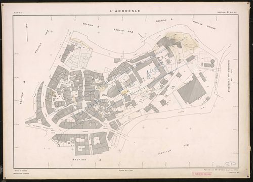 Section B : feuille n°1. Plan établi pour 1951. 2e édition à jour pour 1974. Réédité pour 1985.