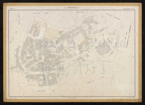 Section B : feuille n°1. Plan établi pour 1951.