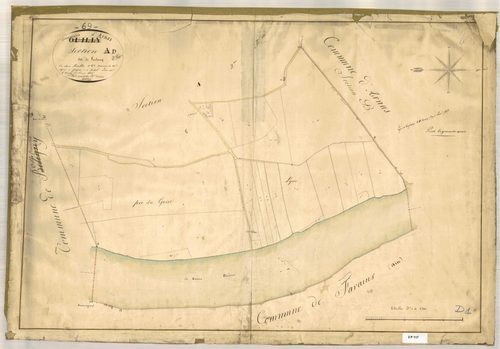 Section D dite du Faubourg, feuille n°1 (parcelles 1-28) : ancienne section A d'Ouilly.