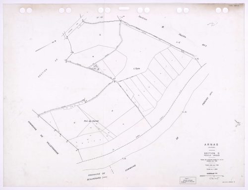 Section D feuille unique (parties des anciennes feuilles D1 et D2 révisées pour 1934. Feuille créée en 1998.