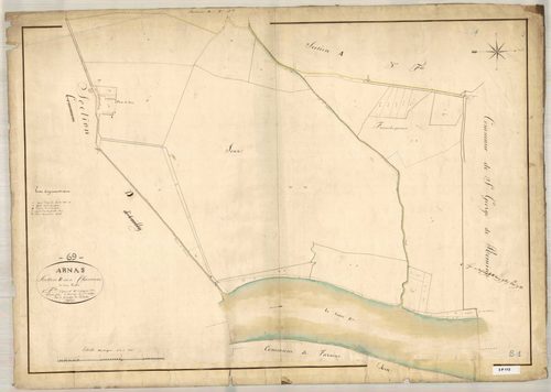 Section B dite de Chavanne, feuille n°1 (parcelles 1-34).