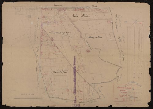 Section D 2e feuille. Plan révisé pour 1934.