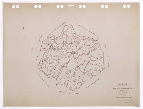 Tableau d'assemblage (TA). Cadastre révisé pour 1955. Edition à jour pour 1986.