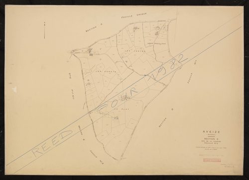 Section D feuille n°2. Feuille dressée en 1817, mise à jour pour 1955. Rééditée pour 1982.
