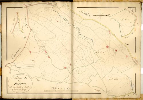 Section E dite de Risoud, feuille n°1 (parcelles 1-318).