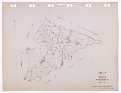 Section B dite de l'Argentière feuille n°3. Feuille dressée en 1817 révisée pour 1955. Edition à jour pour 1986.