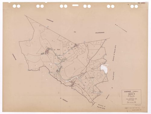 Section A 1ère feuille. Plan révisé pour 1934. Edition à jour pour 1985.