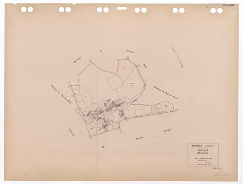 Section A 3e feuille. Plan révisé pour 1934. Edition à jour pour 1985.