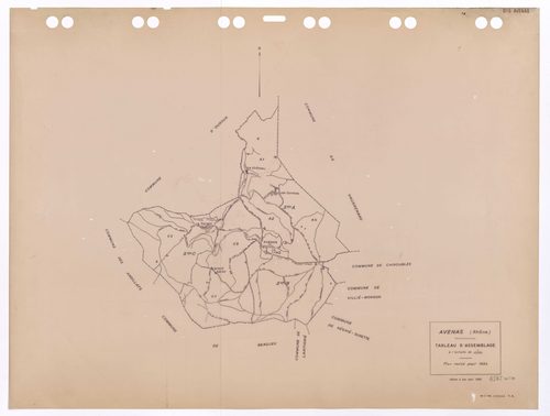 Tableau d'assemblage (TA). Plan révisé pour 1934. Edition à jour pour 1985.