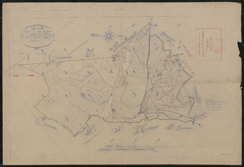 Section A 1ère feuille (partie de l'ancienne 1ère feuille). Plan révisé pour 1934.