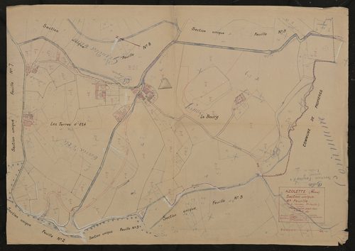 Section unique 6e feuille (partie de l'ancienne 1ère feuille). Plan révisé pour 1934.
