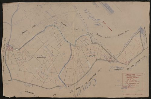 Section unique 4e feuille (partie de l'ancienne 2e feuille). Plan révisé pour 1934.