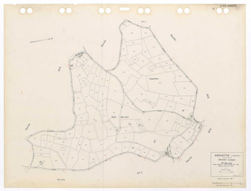 Section unique 3e feuille. Feuille dressée en 1825 révisée pour 1934. Edition à jour pour 1984.