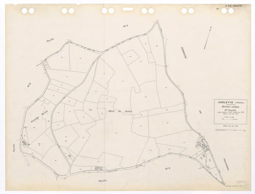 Section unique 8e feuille. Feuille dressée en 1825 révisée pour 1934. Edition à jour pour 1984.