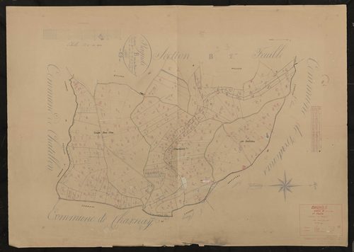 Section B dite des Bois 2e feuille (ancienne 2e feuille). Plan révisé pour 1936.