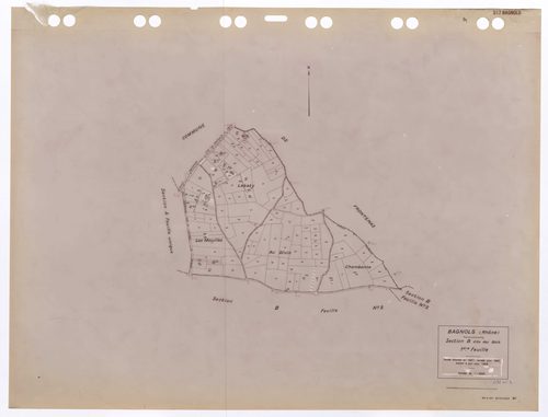 Section B dite des Bois 1ère feuille. Feuille dressée en 1827 révisée pour 1937. Edition à jour pour 1983.