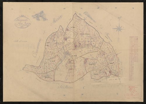 Section A feuille unique. Plan révisé pour 1936.
