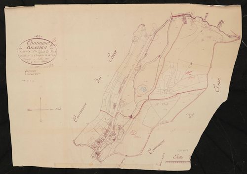 Beaujeu : section G feuille n°1 (ancienne section F 1ère feuille). Juillet 1823.
