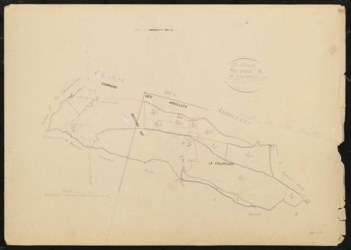 [Beaujeu : section A] (ancienne section A 2e feuille des Etoux). Feuille dressée en 1823.