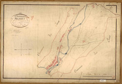 Section unique, feuille n°1 (parcelles 1-199).