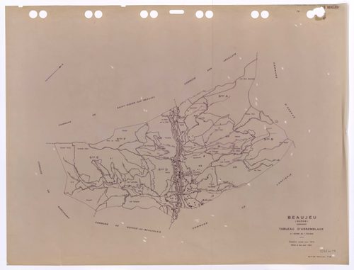 Tableau d'assemblage (TA). Cadastre révisé pour 1974. Edition à jour pour 1983.