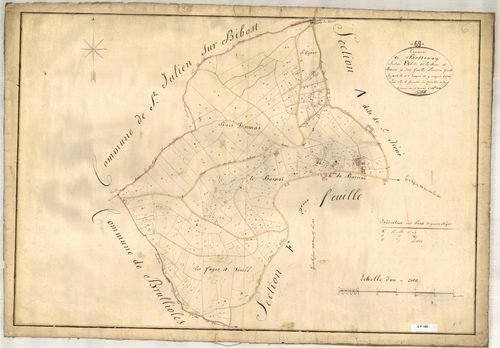 Section F dite de la Roue et Barnai, feuille n°1 (parcelles 1-228).