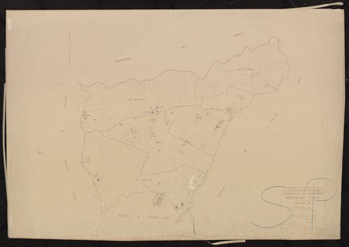 Section B 1ère feuille (partie de l'ancienne feuille unique). Plan révisé pour 1940.