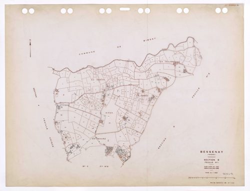 Section B feuille n°1. Plan révisé pour 1940. Edition à jour pour 1986.
