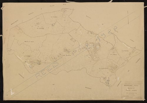Section E feuille unique. Plan révisé pour 1940. Rééditée pour 1980.