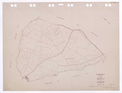 Section B feuille n°4. Feuille révisée pour 1932. Edition à jour pour 1985.