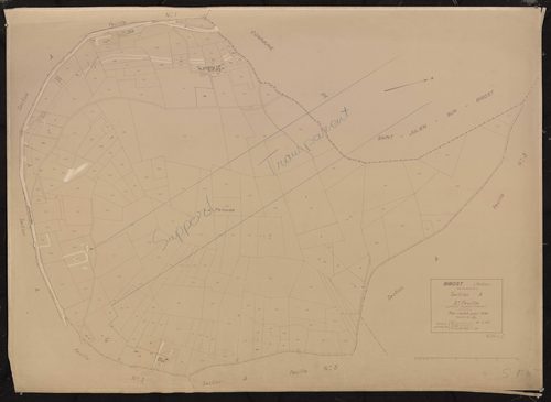 Section A 2e feuille (partie de l'ancienne 1ère feuille). Plan révisé pour 1932.