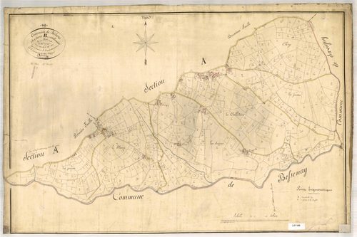 Section B dite de la Callonnière, feuille unique (parcelles 1-540).