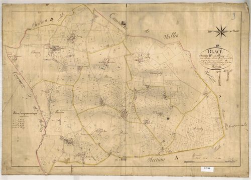 Section B dite du Bourg, feuille n°1 (parcelles 1-763).
