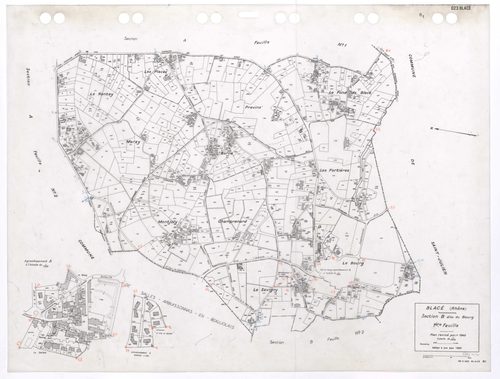 Section B dite du Bourg 1ère feuille. Plan révisé pour 1940. Edition à jour pour 1983.