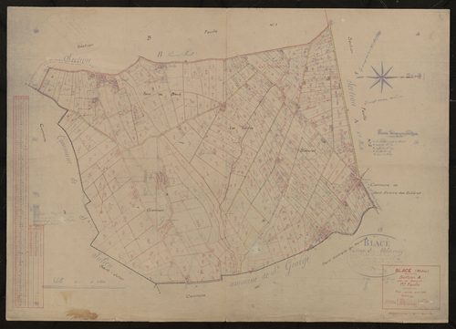 Section A dite de Blaceret 1ère feuille. Plan révisé pour 1940.