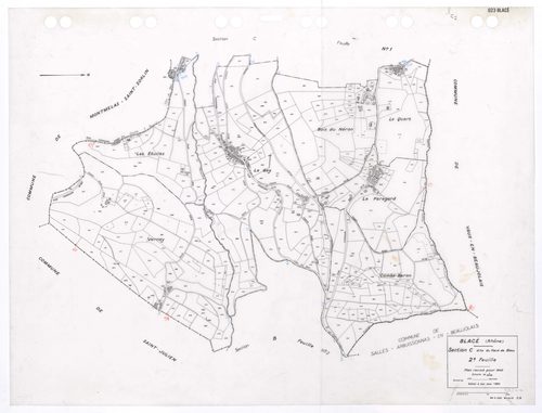 Section C dite du Haut de Blacé 2e feuille. Plan révisé pour 1940. Edition à jour pour 1983.